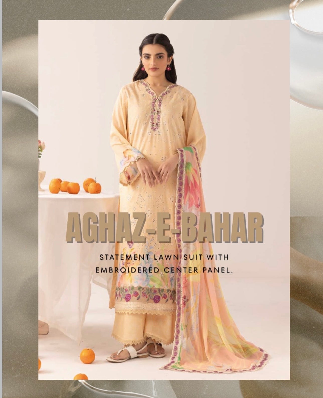 Unstitched Printed & Embroided Lawn -08