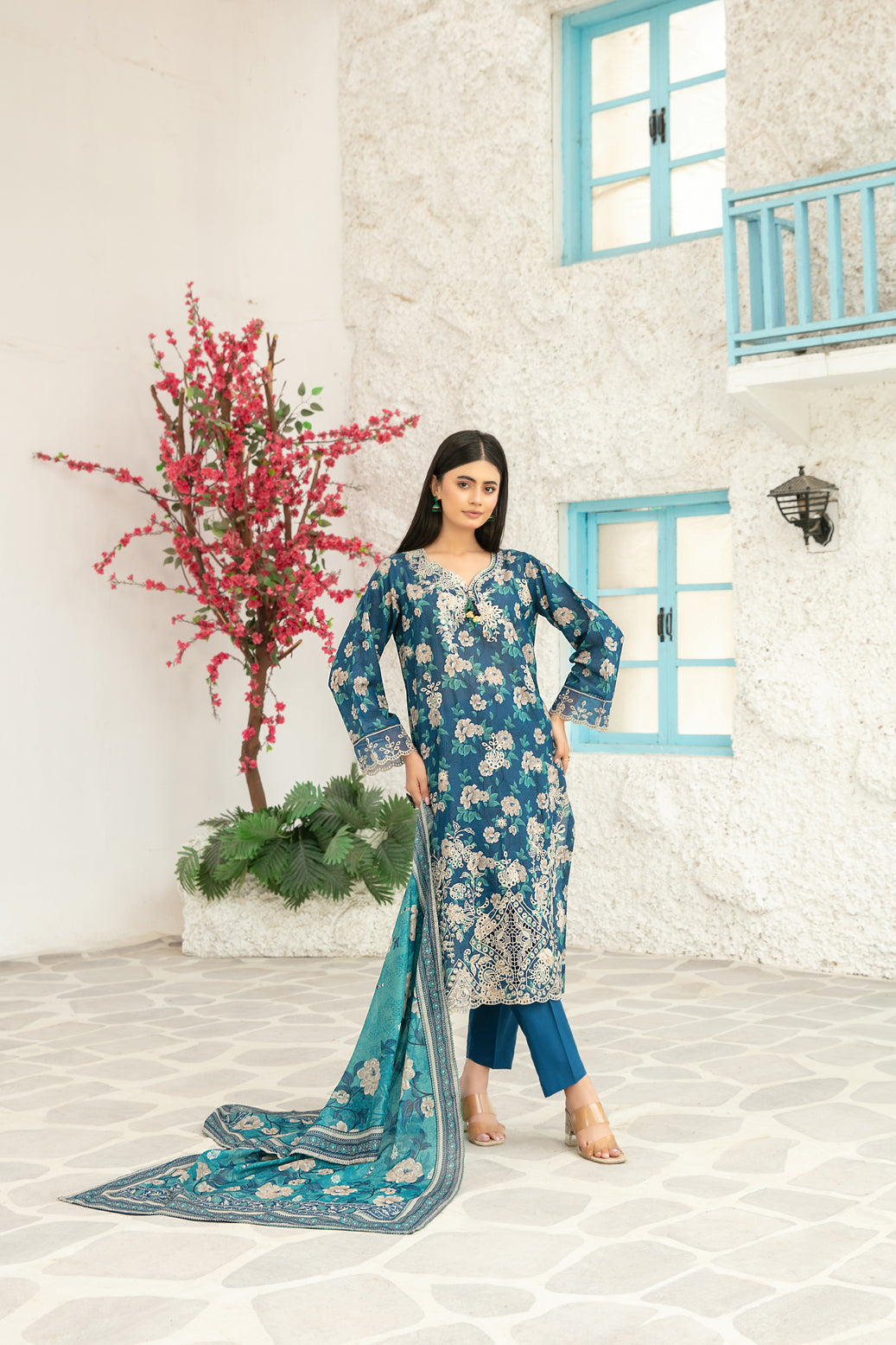 Tawakkal Gulin 3pcs Stitched Emb Printed Lawn