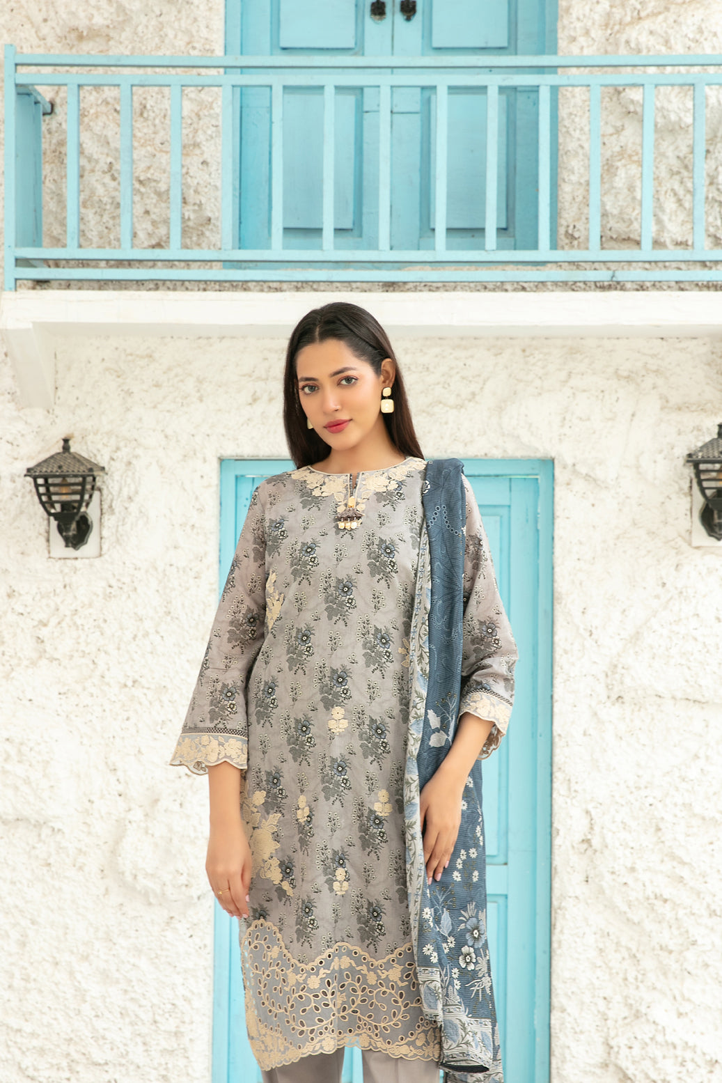 Tawakkal Gulin 3pcs Stitched Emb Printed Lawn