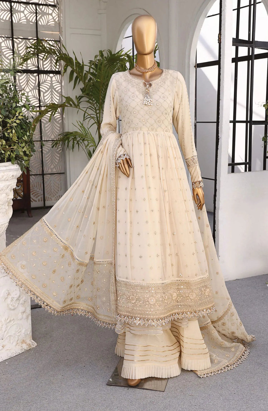 HZ Cortesia Un-stitched Chiffon Luxury Collection CORAL MIST Sf-06